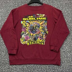 Sublime To Freedom Sweatshirt‎ Women Medium Red Pullover Crew Neck M